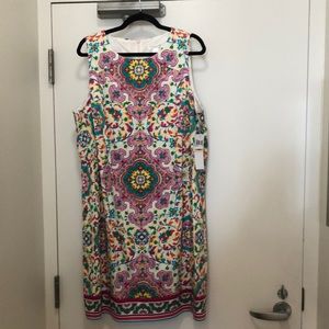 London Times Woman multi color sheath dress